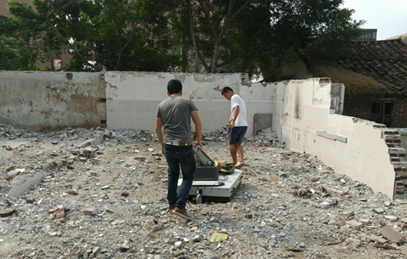 東莞茶山鎮(zhèn)公園改造項目地下空洞探測